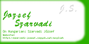 jozsef szarvadi business card